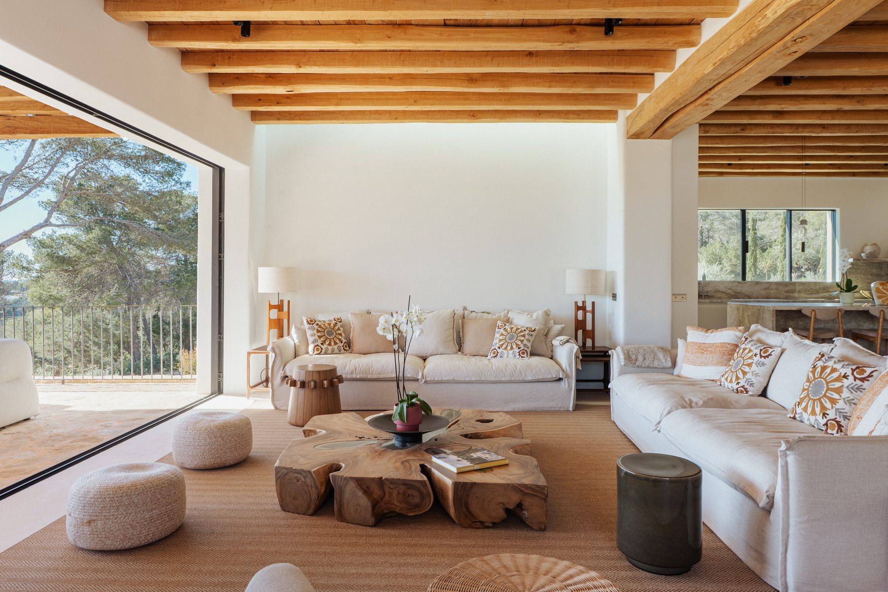 Design-led interior of an Ibiza home